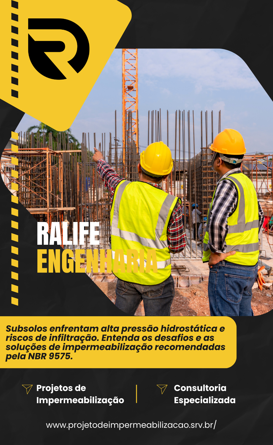 Subsolos, garagens enterradas, depósitos e fundações estão entre as áreas mais sensíveis da construção civil. Essas regiões estão em contato direto com o solo, o que significa presença constante de umidade, lençol freático e pressão hidrostática.